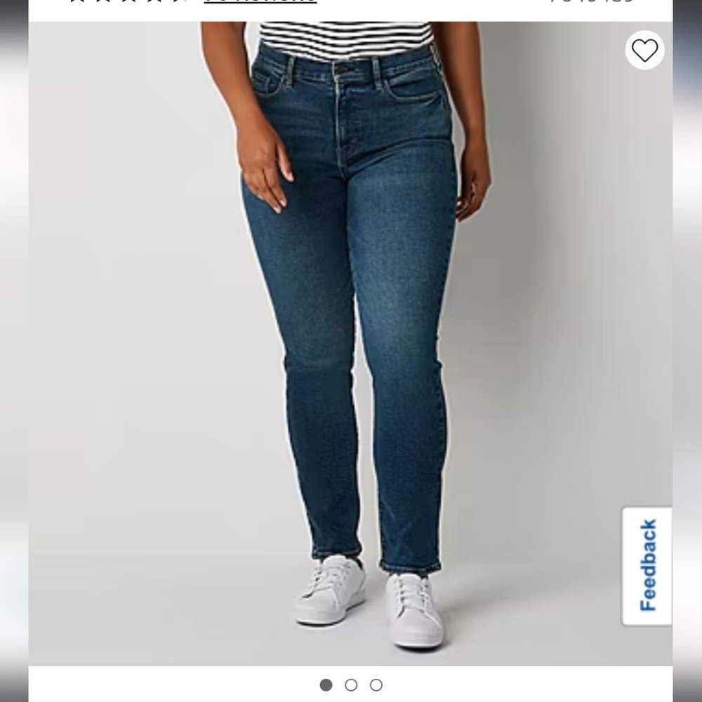 a.n.a Women's Blue Jeans. Dark Wash, High Rise, Raw Hem, Size 14 Petite